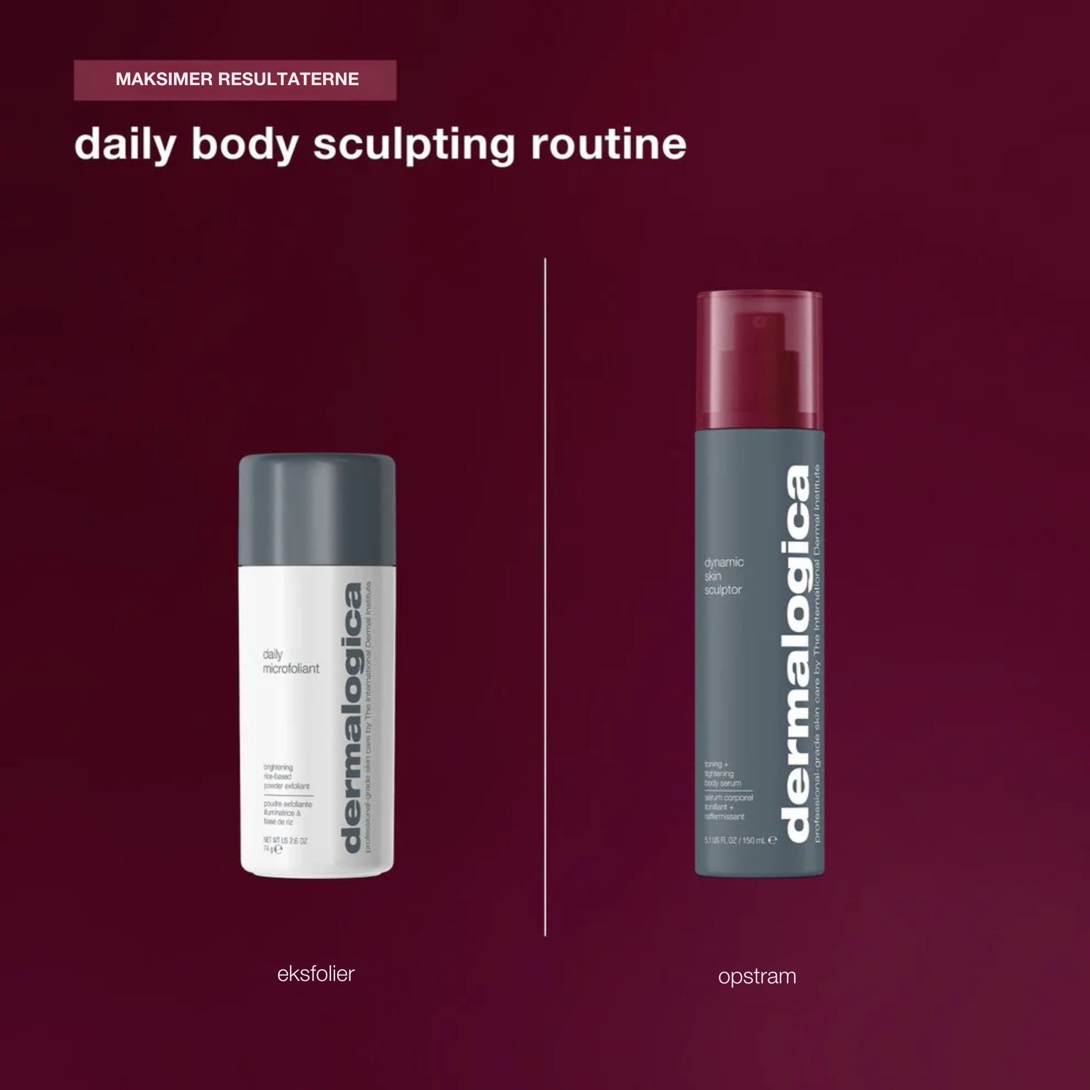 Opdag synergieffekten mellem Daily Microfoliant og Dynamic Skin Sculptor